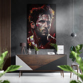 Messi Brushed Aluminum Dibond Wall Art.
